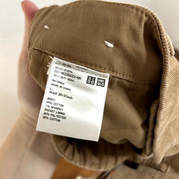 Uniqlo Flared Corduroy Pants Womens Size Large 30-31" waist Brown Tan - Picture 3 of 4
